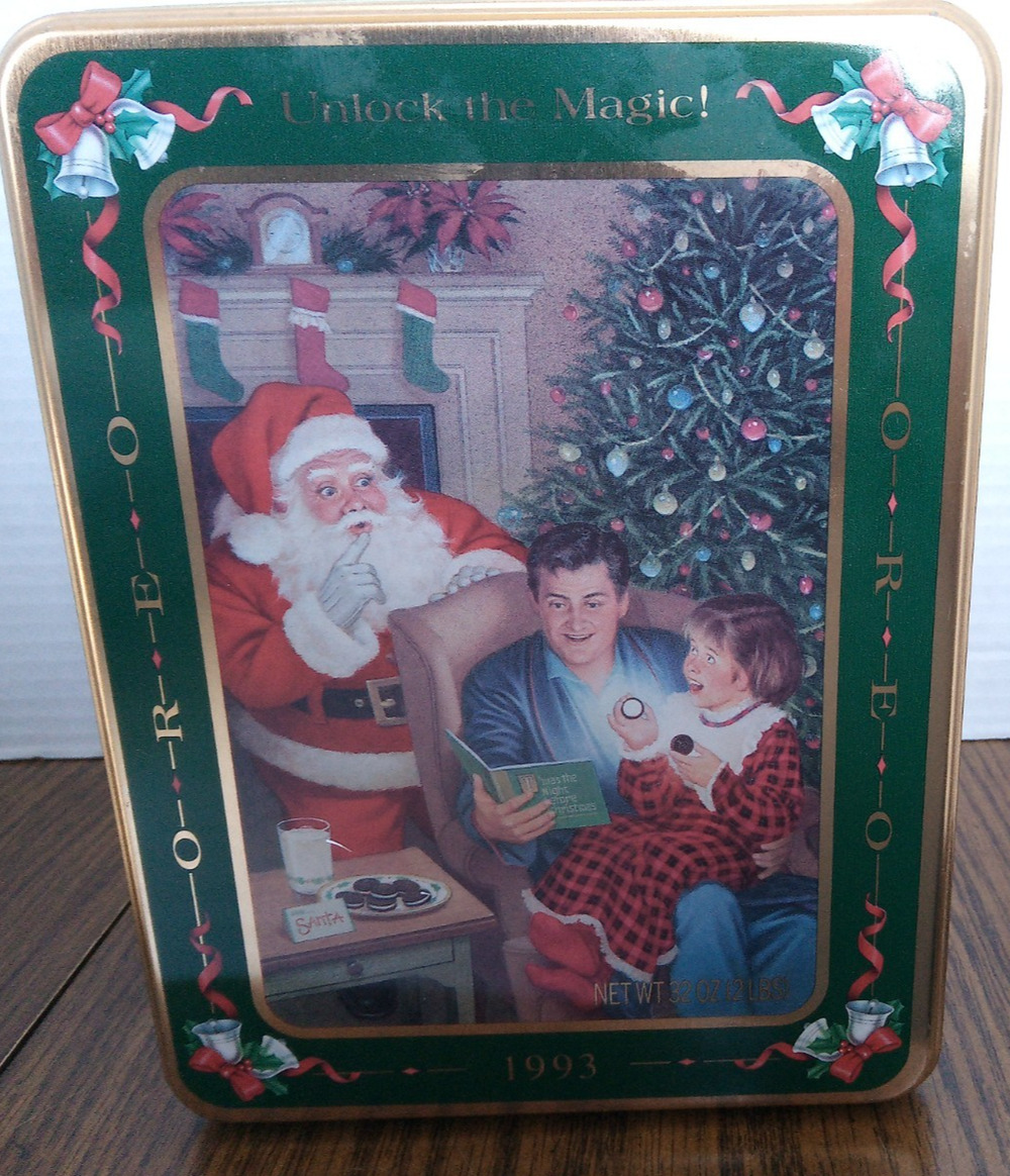 Oreo 1993 Tinsel And Time Christmas Collectors Tin